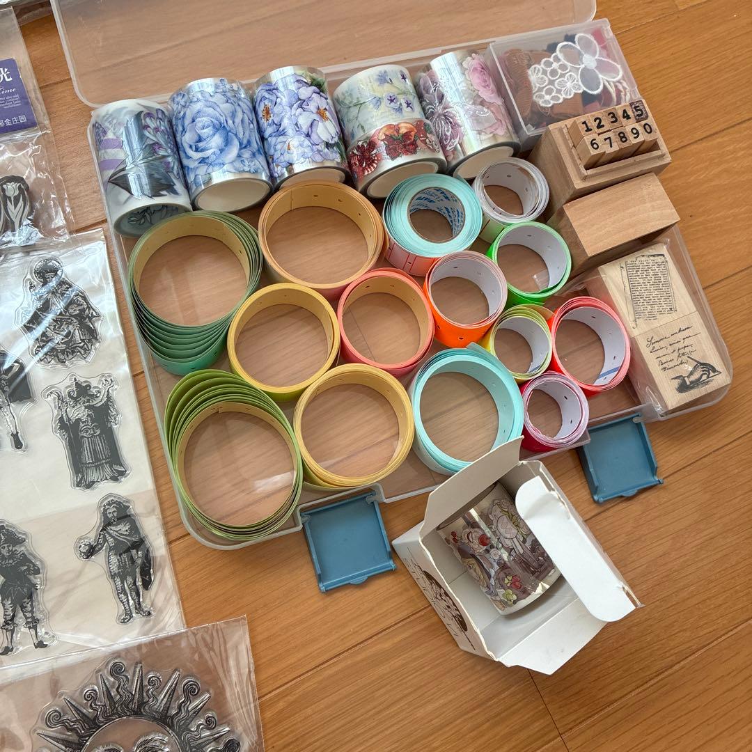 紙モノ　コラージュ素材　ノート　スタンプ　おすそわけファイル　ジャンクジャーナル