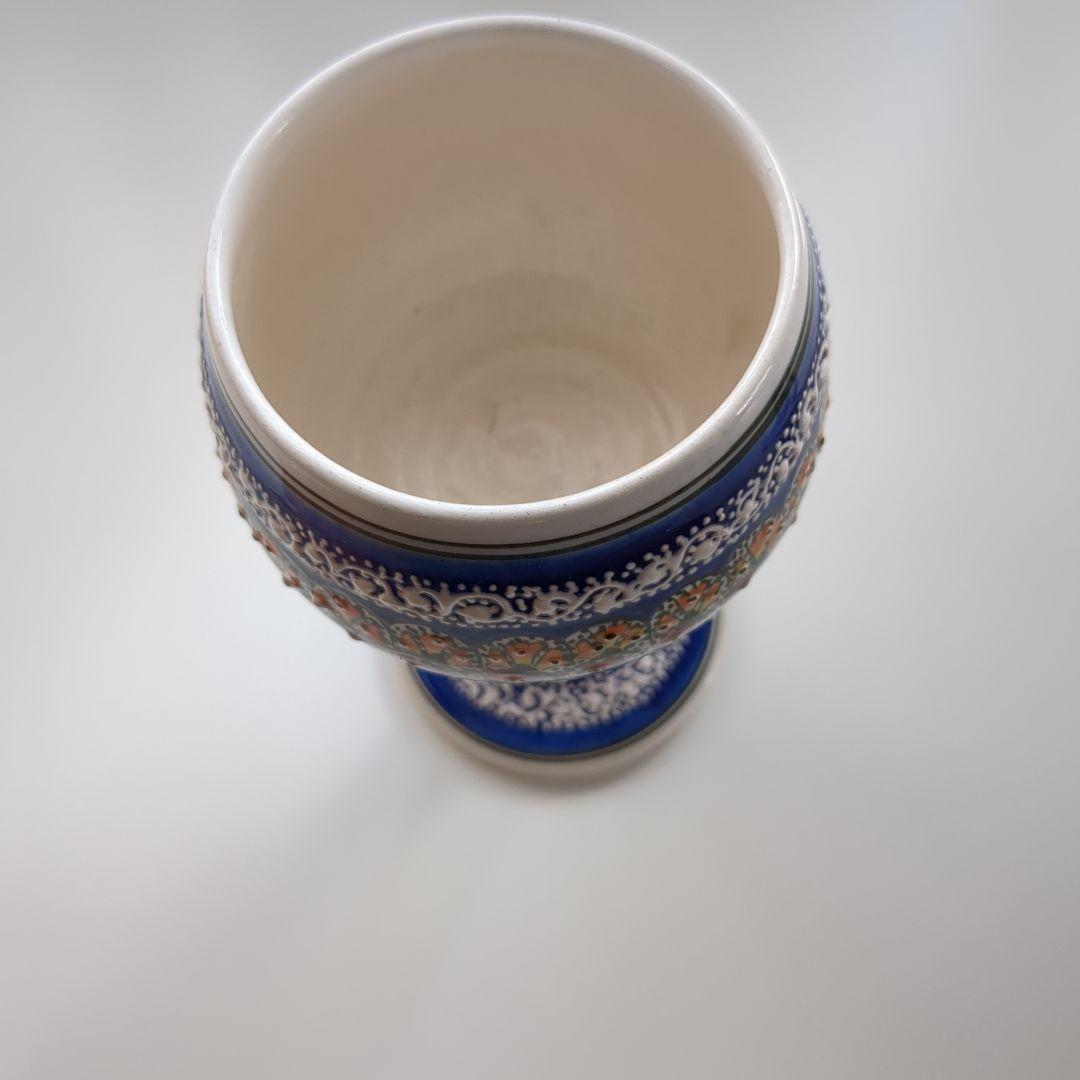 トルコ【カッパドキア】　陶器デキャンタとワイングラスセット