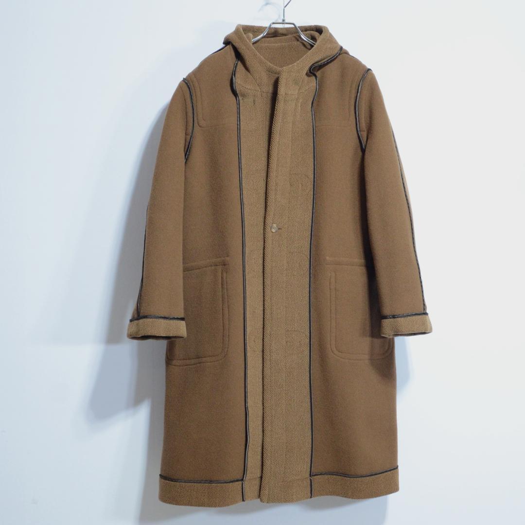 超極上品 チベット社製ムーアブルックカットパイル ダッフルコート Hブラウン M