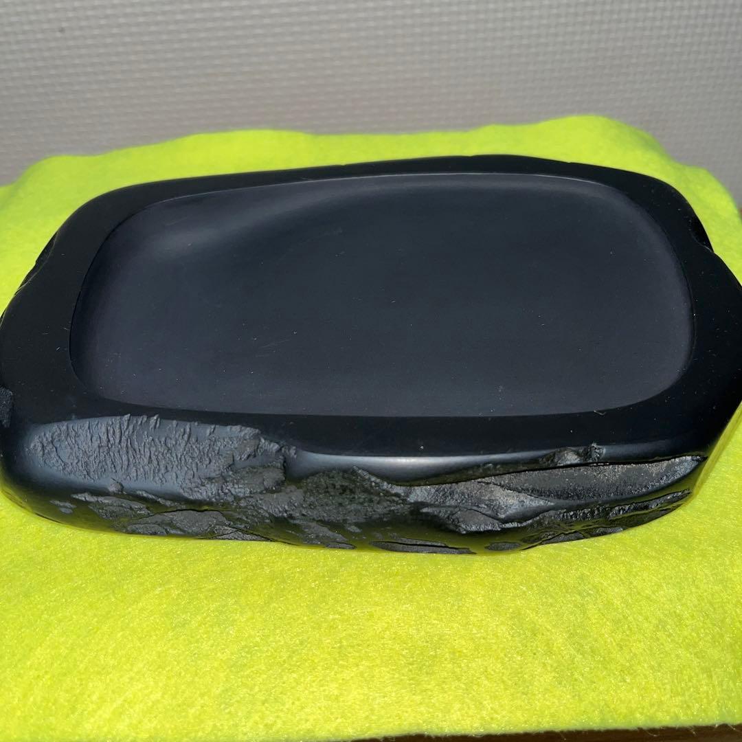 ⭕️信州銘石　横川峡龍渓硯　三代目　秀石　深澤秀教　自然硯　新品美品　女性好み作品