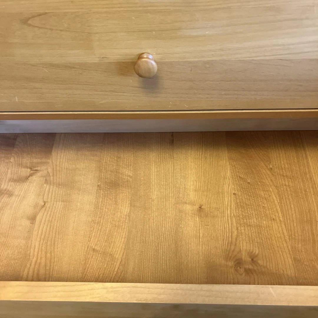 ナチュラルウッド 5段チェスト