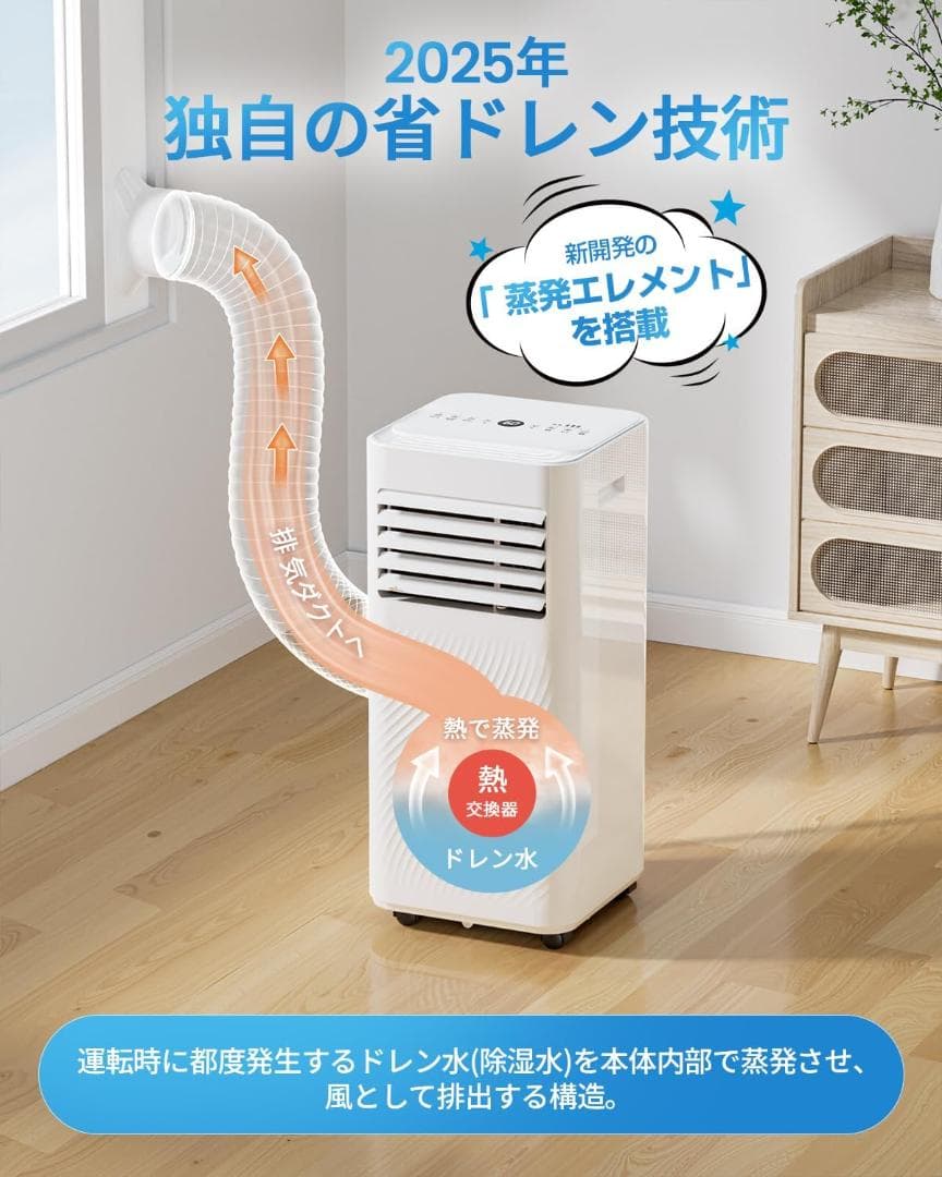 スポットクーラー 家庭用 スポットエアコン 工事不要 移動式エアコン 置き型