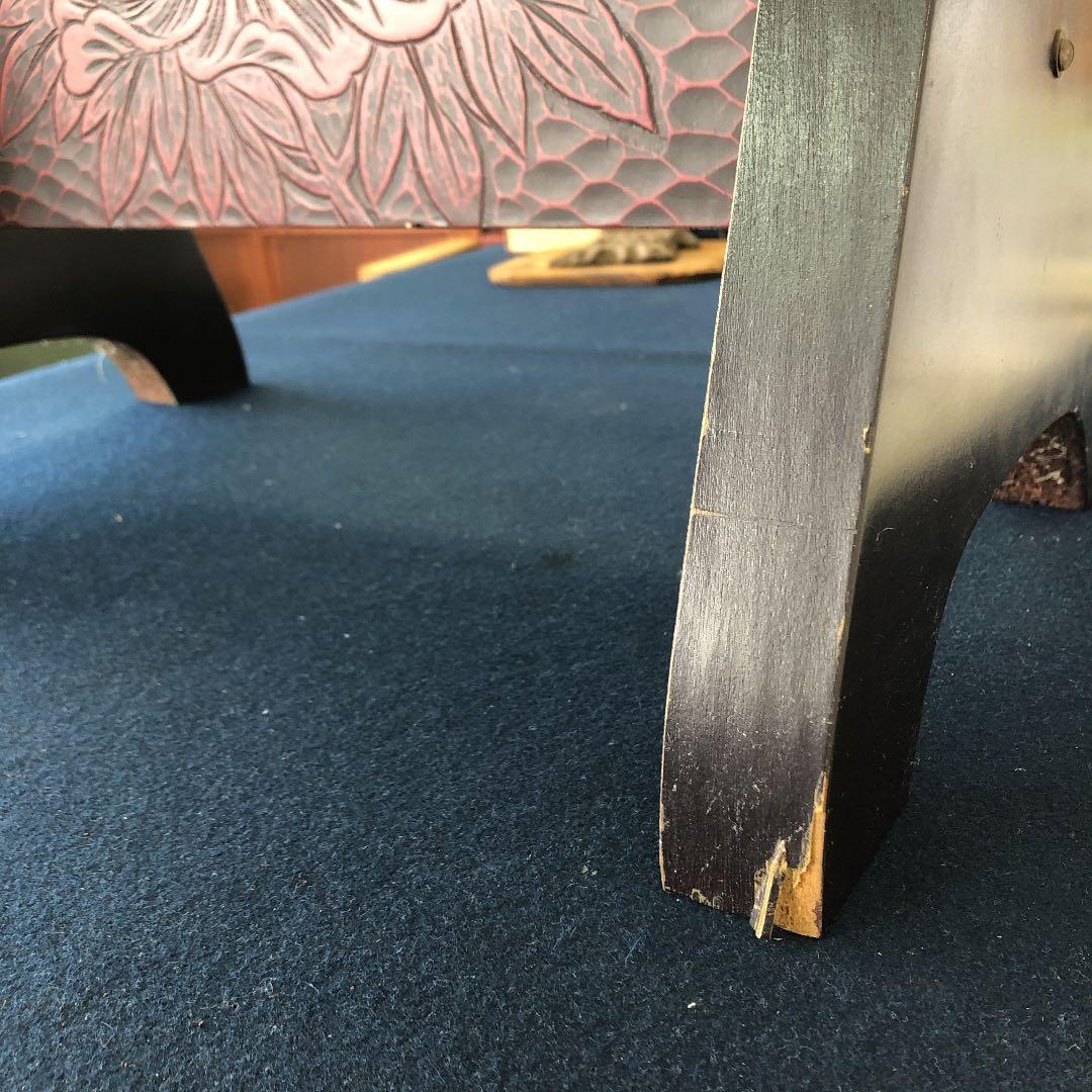 鎌倉彫の牡丹文姿見