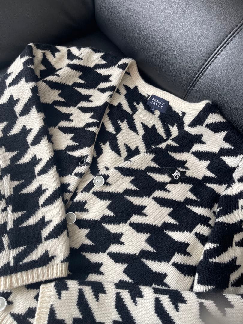 PEARY GATES パーリーゲイツ 千鳥格子 カーディガン