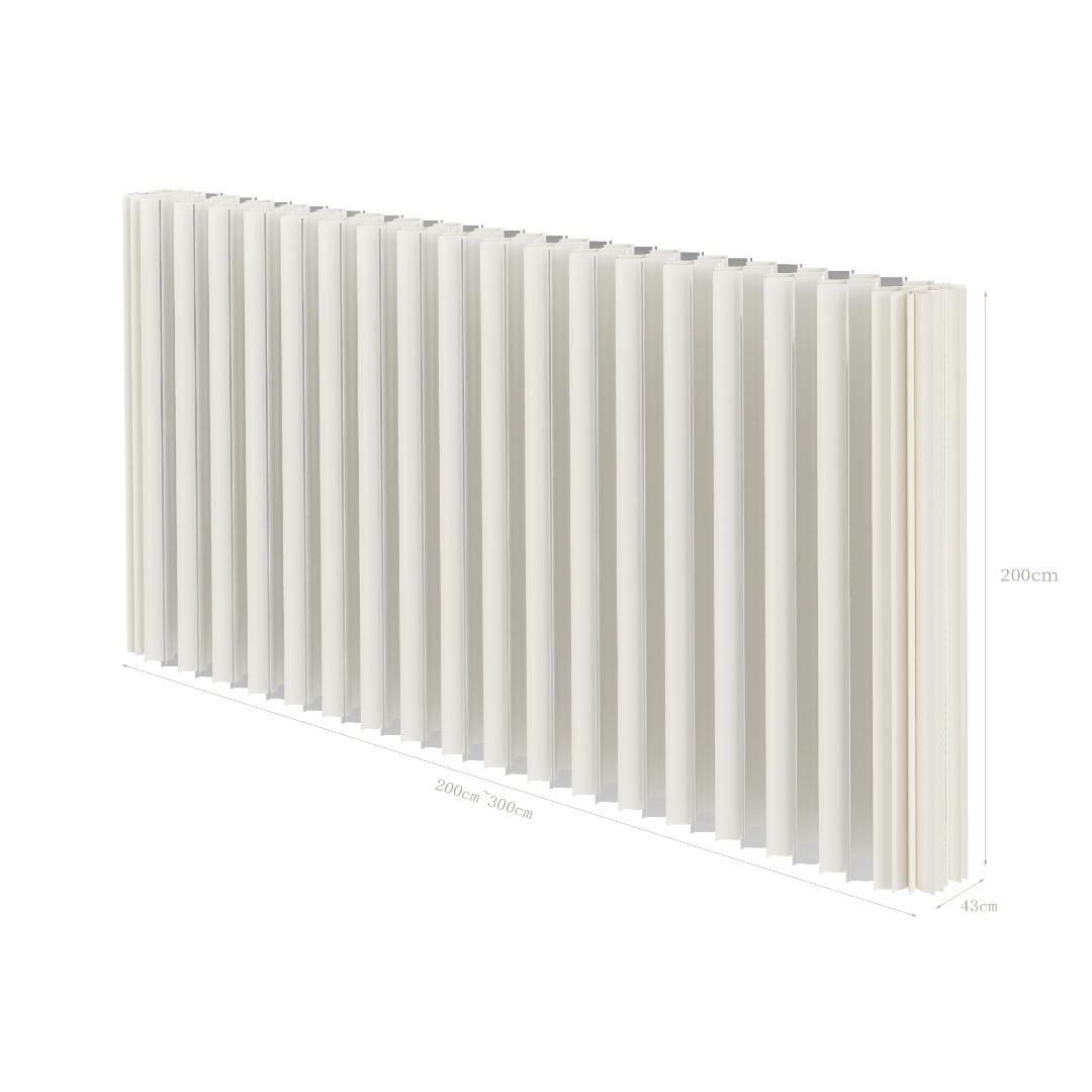 パーテーション間仕切り折り畳み式高さ2ｍ長さ2-3ｍ組立不要ついたて目隠し