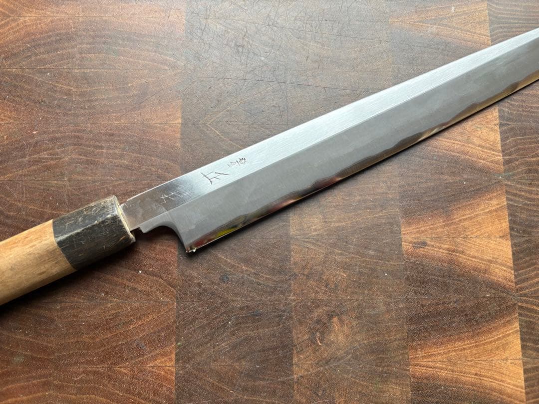正本　築地　霞　柳刃　300mm 尺　包丁　白鋼　和包丁　研ぎ済　刺身