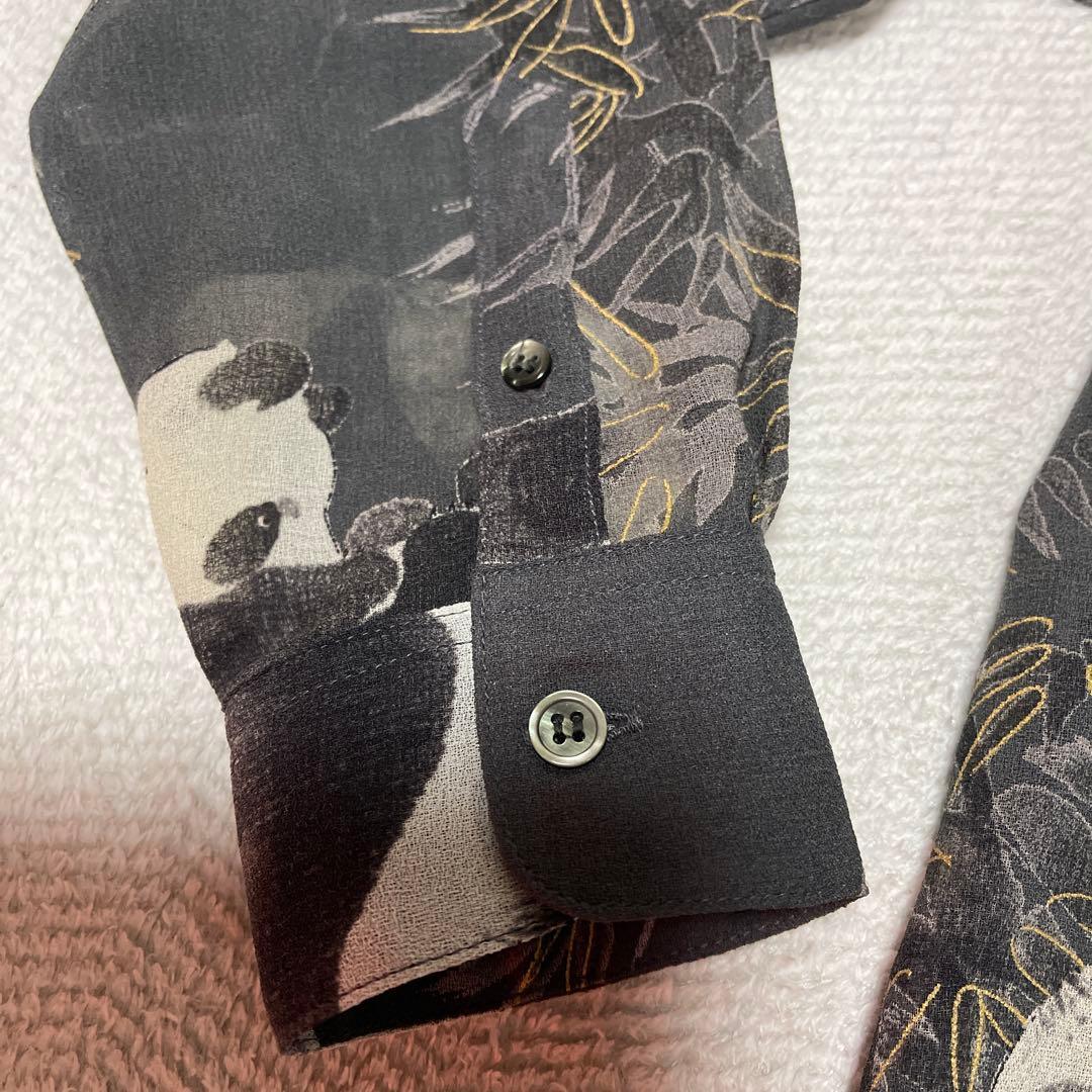 【未使用に近い】Powder パウダー　下迫秀樹　パンダ柄シャツブラウス