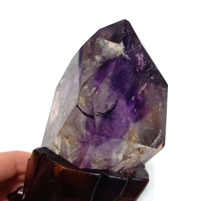 水入り水晶★スーパーセブン原石◼️台座付　C