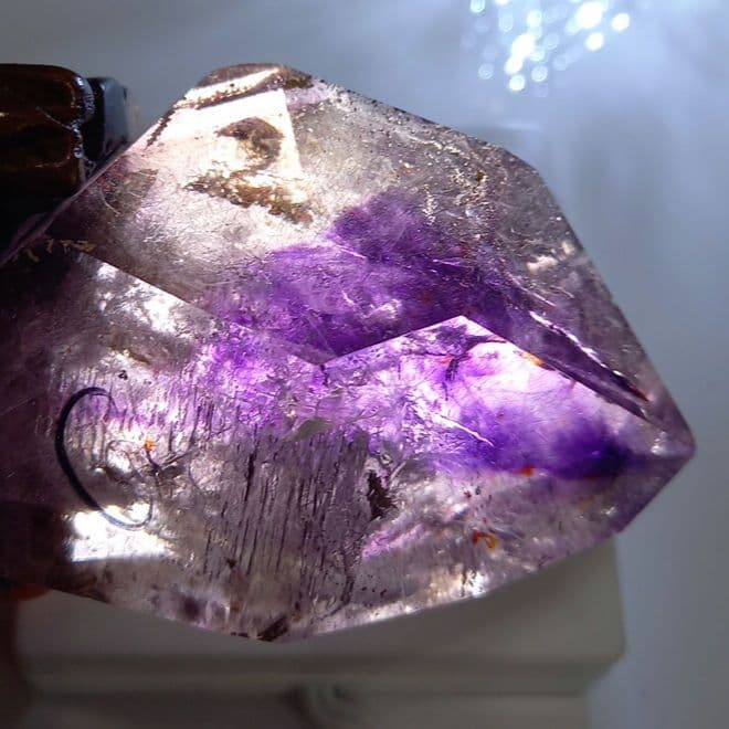 水入り水晶★スーパーセブン原石◼️台座付　C