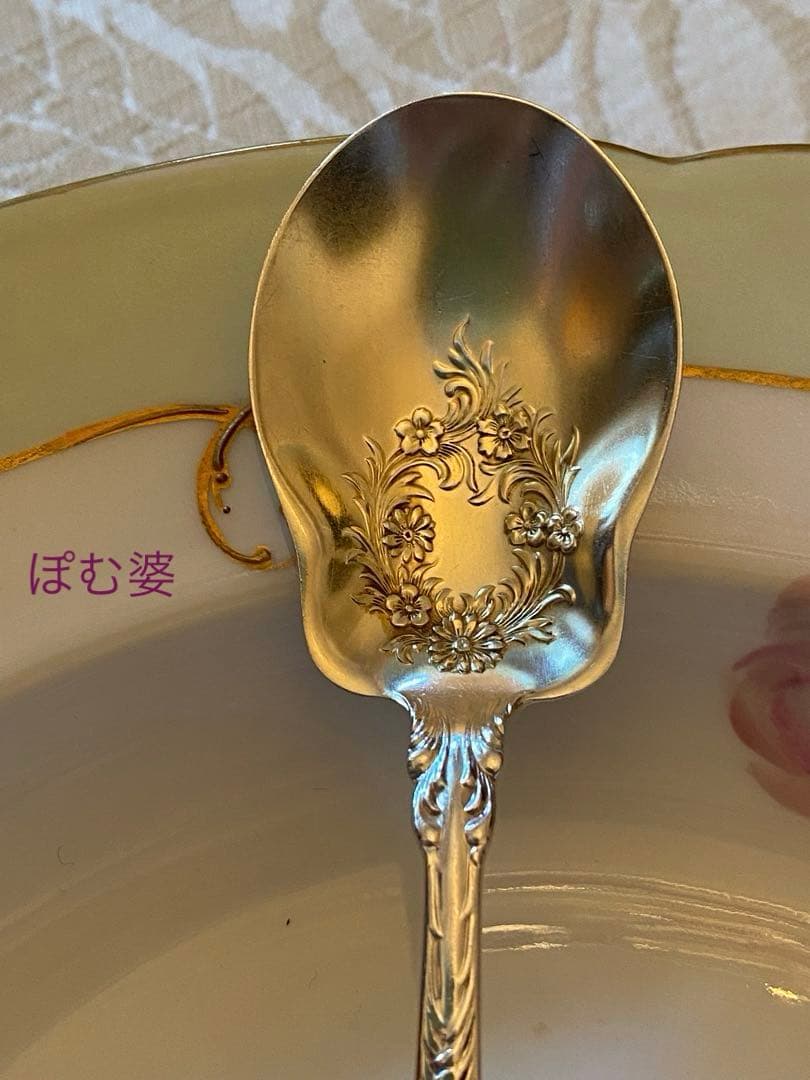 【Gorham／Dominick&Haff】純銀／アイスクリームスプーン 各２本