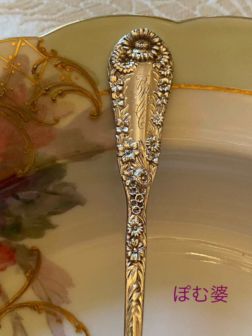 【Gorham／Dominick&Haff】純銀／アイスクリームスプーン 各２本