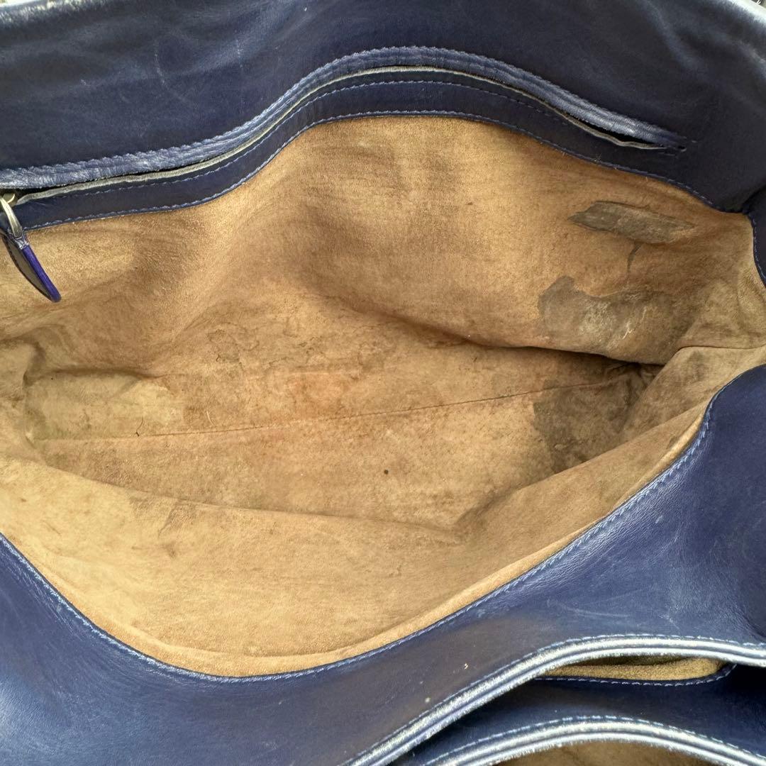 BOTTEGA VENETA ビジネスバッグ　ネイビー　カデナ A4収納