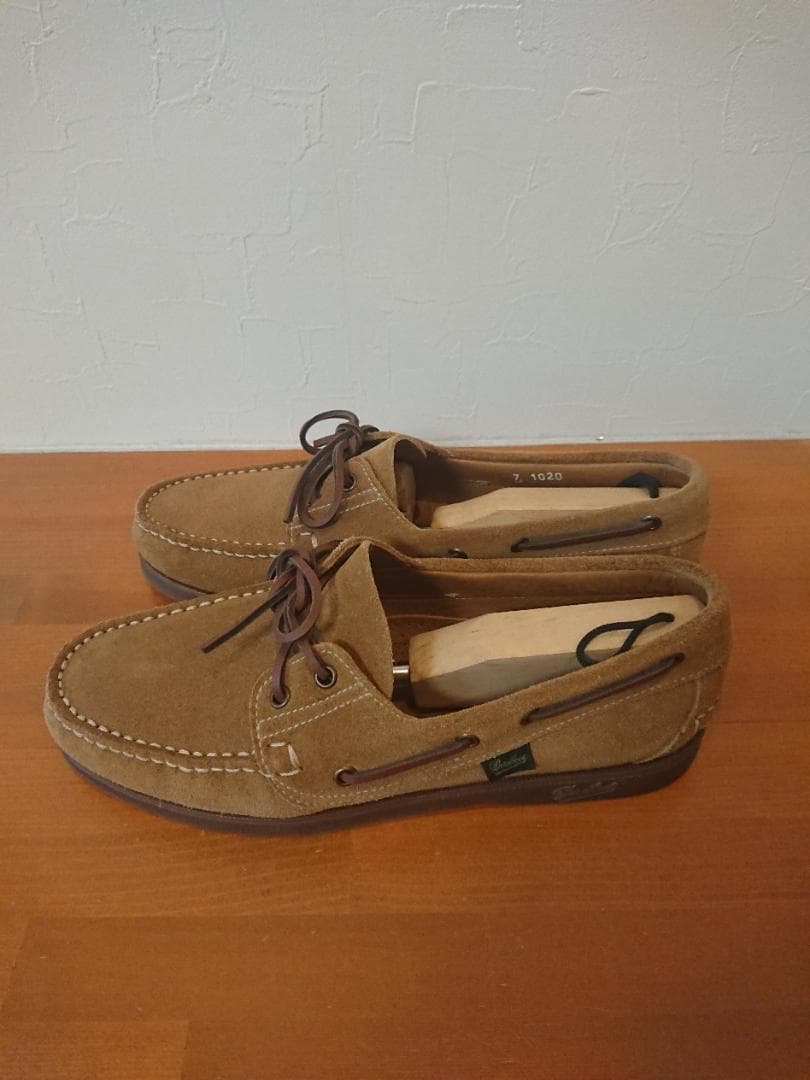 ブラウン スエード モカシン シューズ