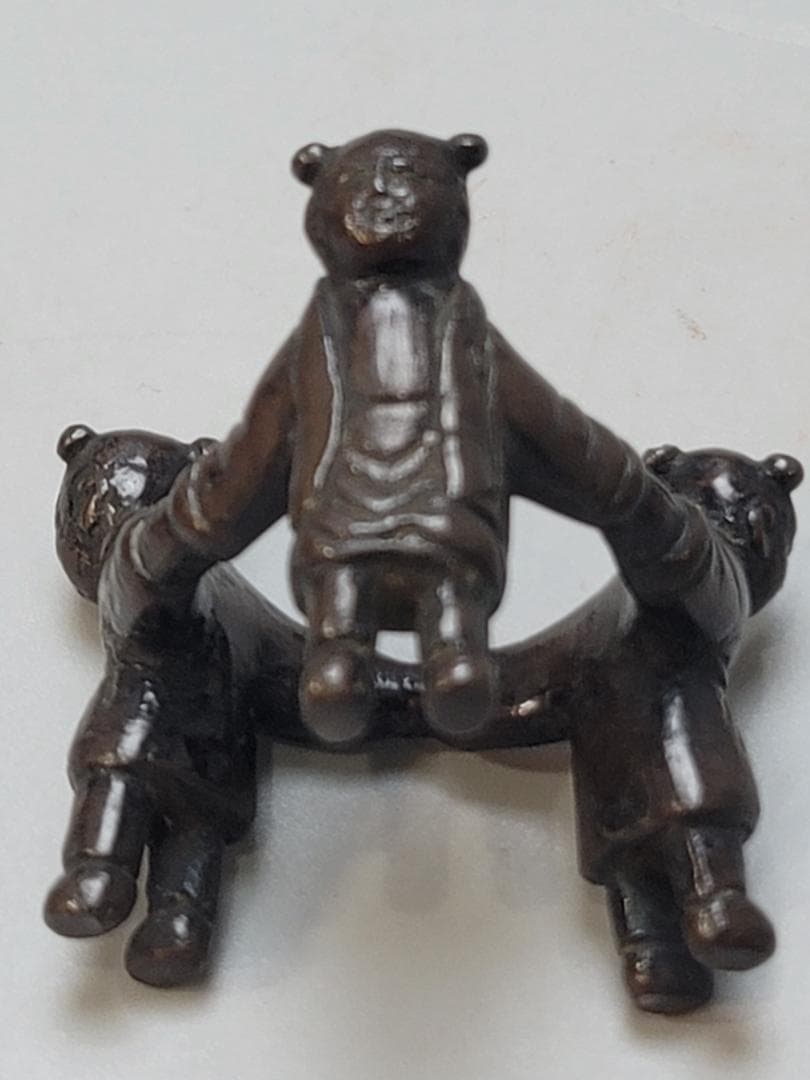 茶道具 古銅 三唐子 蓋置 骨董品 古美術