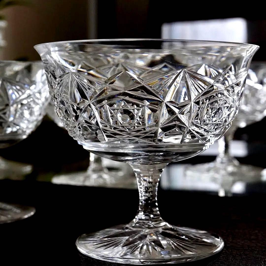 希少★オールドバカラ ラグニー★ラニー シャンパンクープ グラス 6脚セット美品