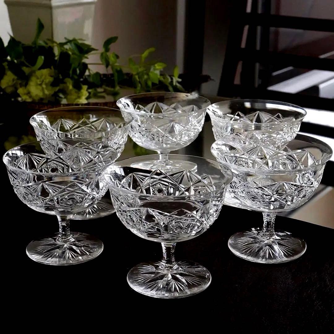 希少★オールドバカラ ラグニー★ラニー シャンパンクープ グラス 6脚セット美品