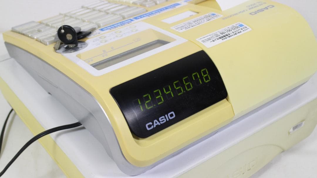 CASIO TE-2500 カシオ　レジスター ペーパー 取説付　動作OK