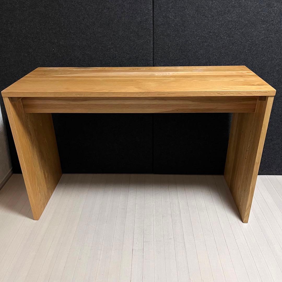 廃盤品　無印良品　MUJI 無垢材デスク　オーク材　学習机　コの字　事務机