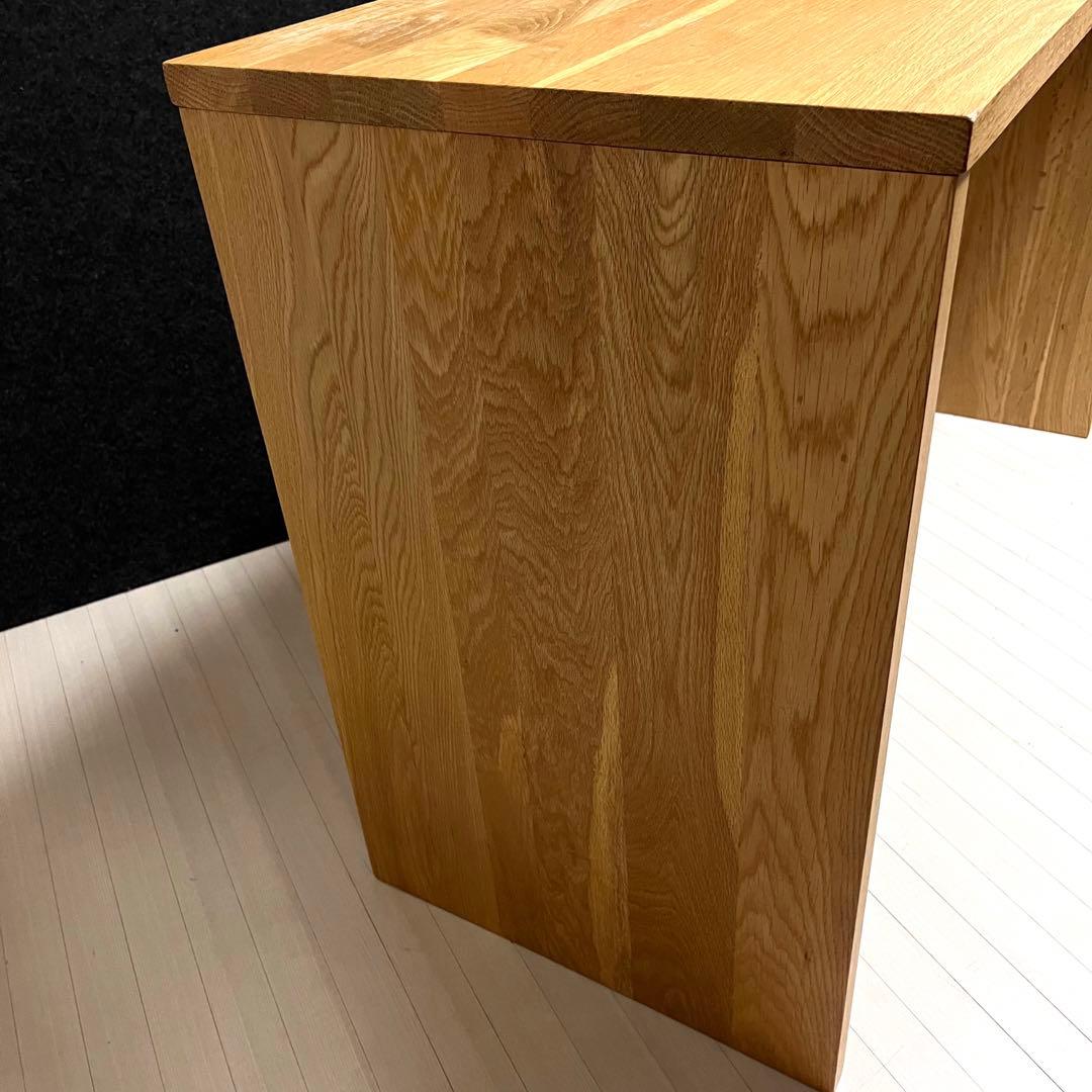 廃盤品　無印良品　MUJI 無垢材デスク　オーク材　学習机　コの字　事務机