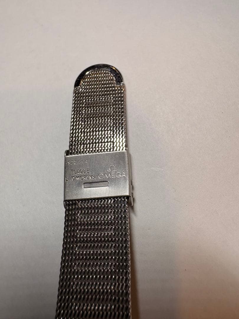 OMEGA DE VILLE スクエア型 手巻き式時計 シルバー　メッシュ