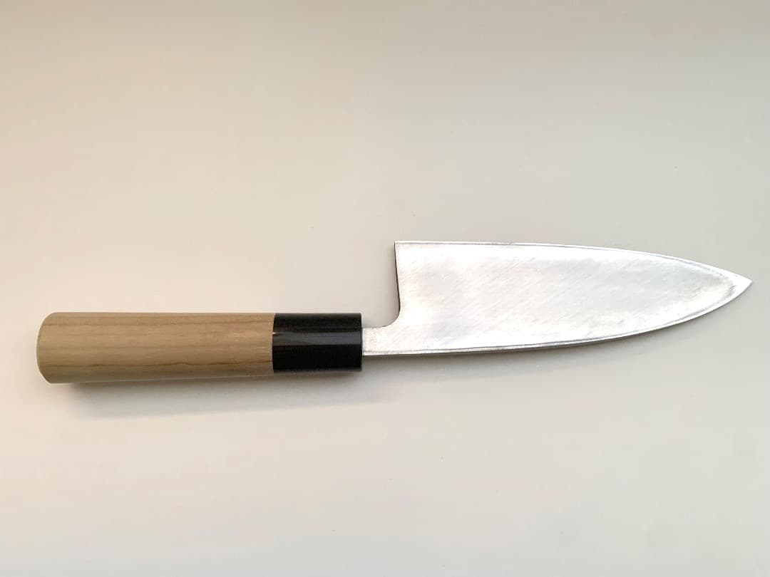 つば屋包丁店　モリブデン鋼 出刃 朴柄 15cm（未使用）