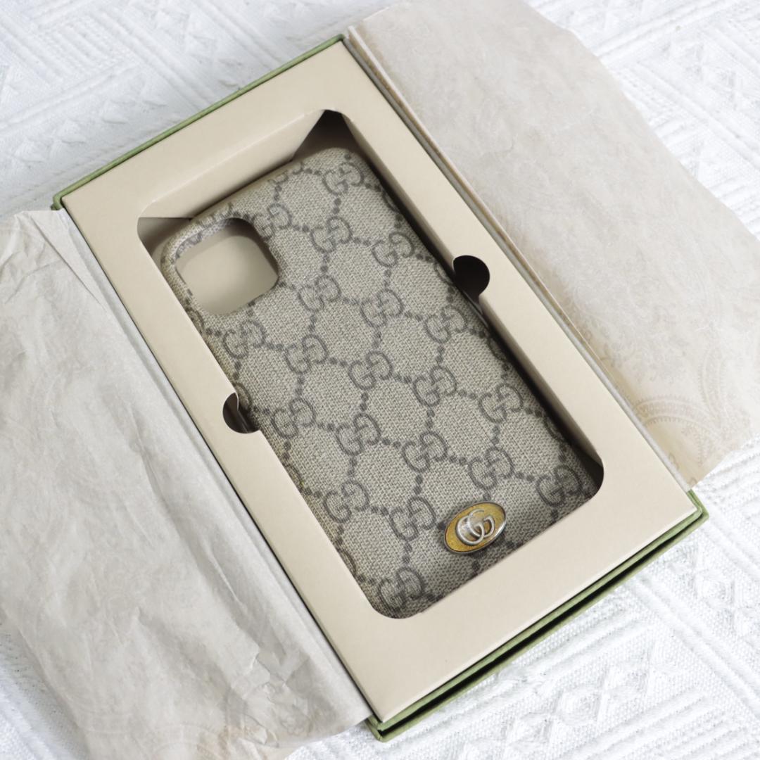 GUCCI　アイフォンケース　iPhone11ProMAX　GG　オフィディア