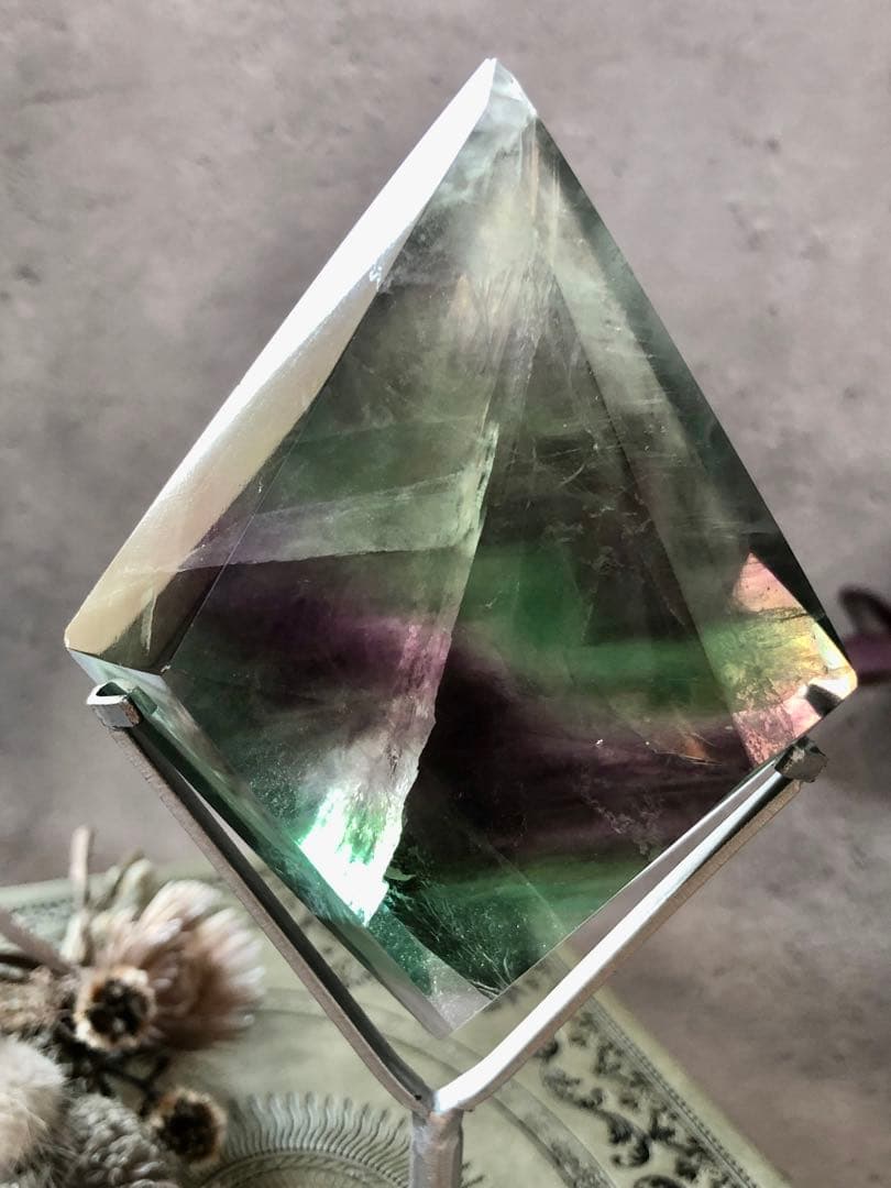 フローライト　ダイヤモンド　キャンデー　フローライト　スタンド付き