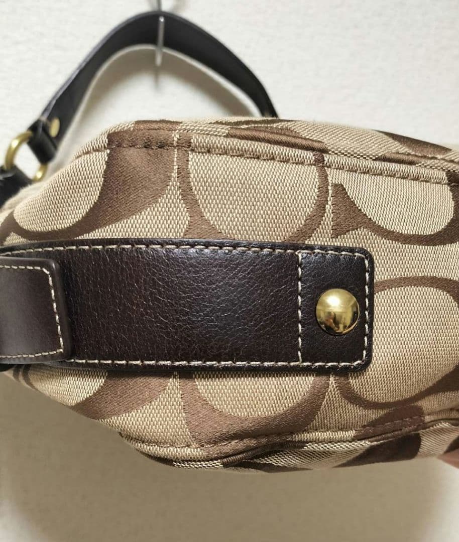 美品 COACH コーチ ショルダーバッグ ベージュ/ブラウン