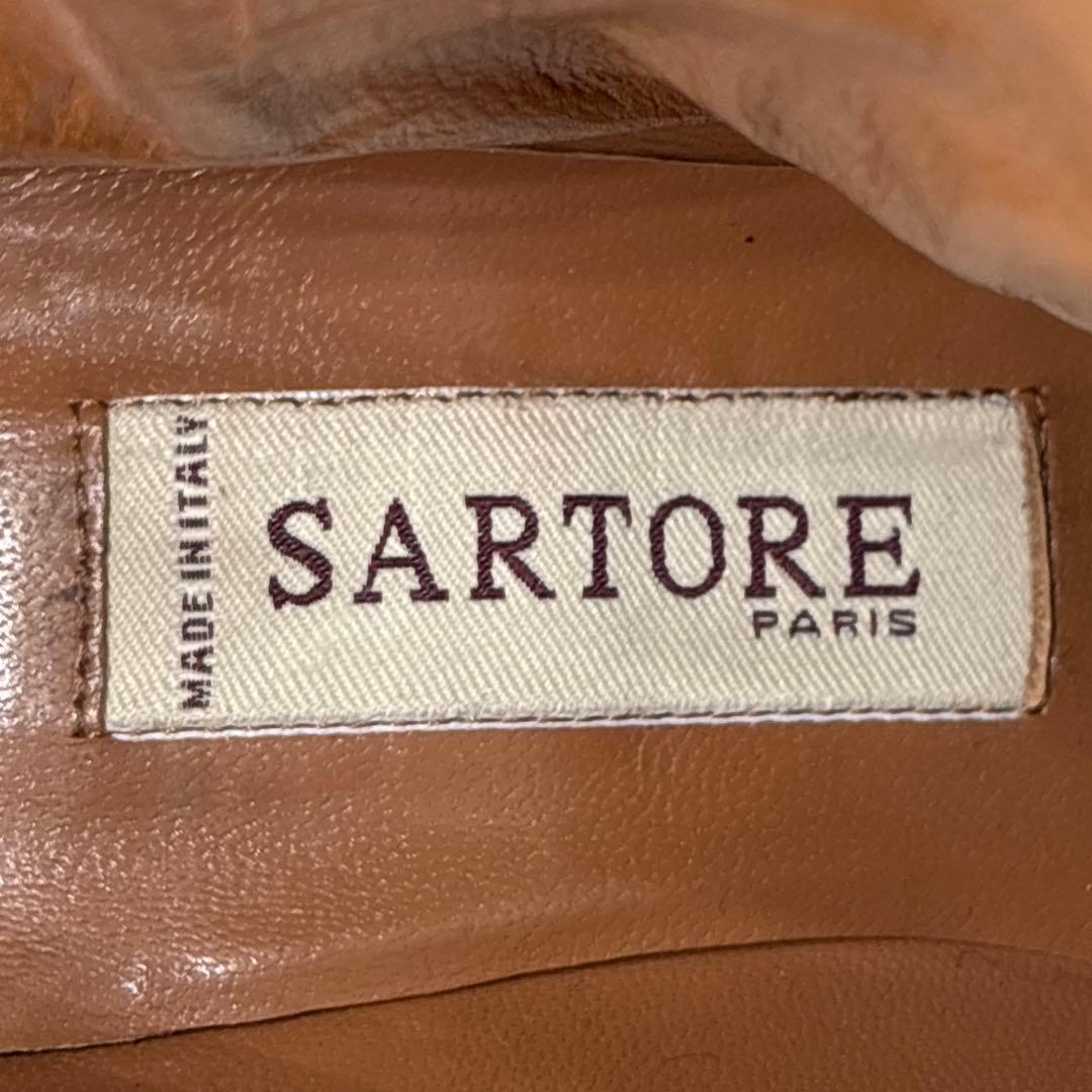 極美品■SARTORE【23.0】ハーネスブーツ レザー スエード ブラウン 茶
