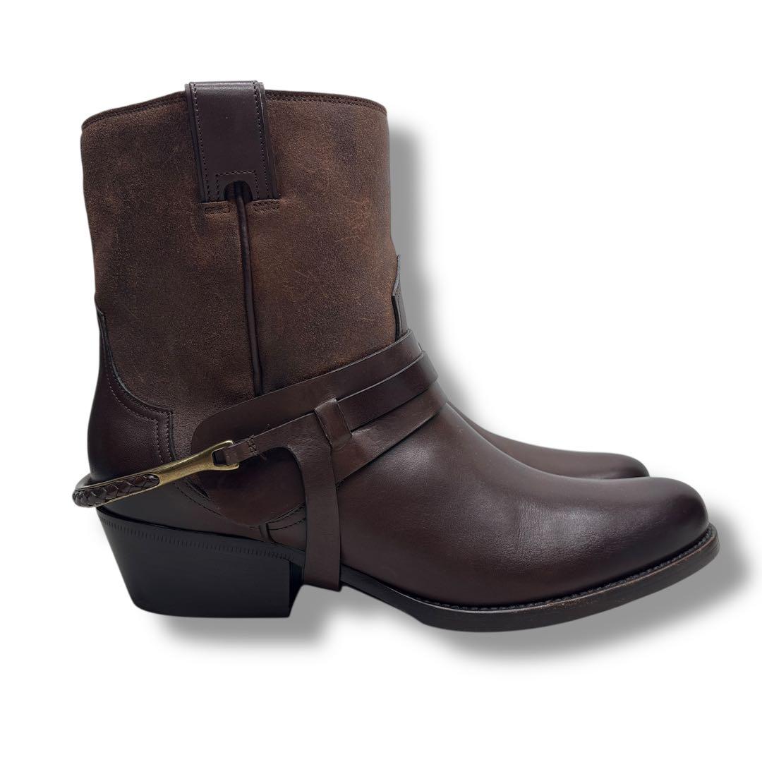 極美品■SARTORE【23.0】ハーネスブーツ レザー スエード ブラウン 茶