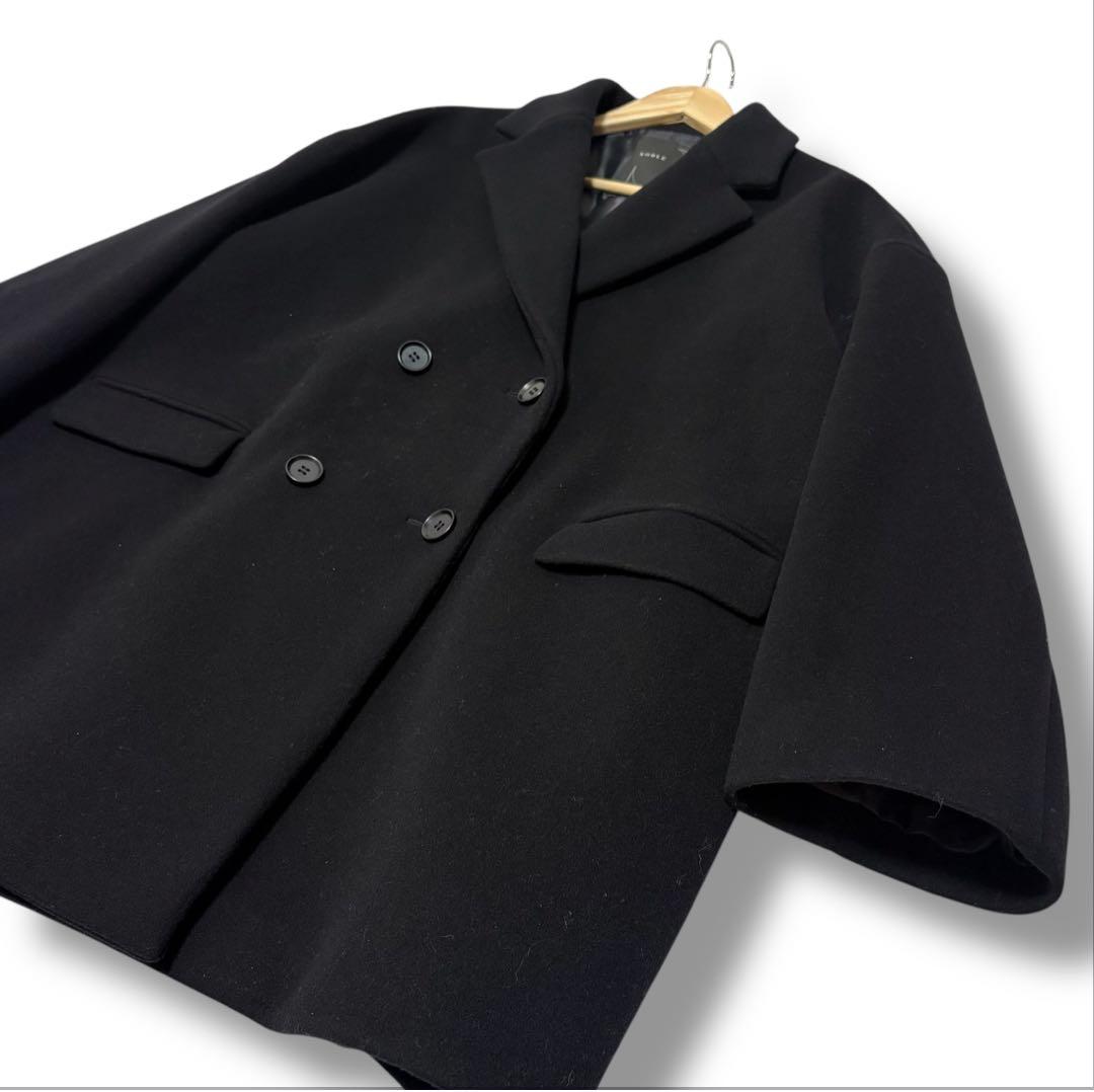 【極美品】NOBLE MTRオーバーPコート38 黒 ブラック