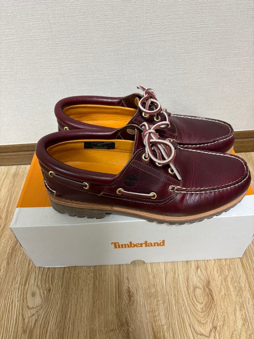 Timberland バーガンディ デッキシューズ3eye