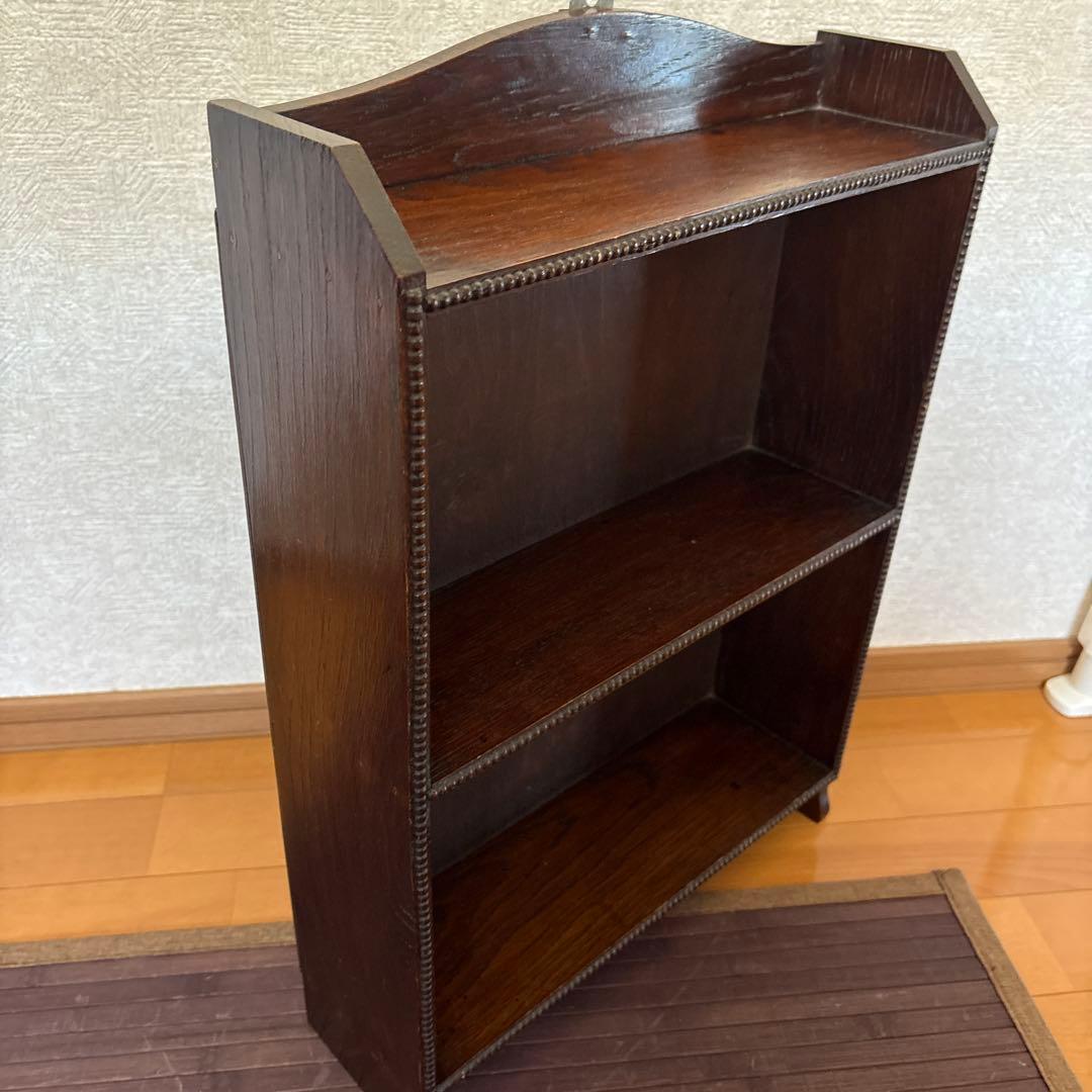 イギリスアンティーク　オーク　飾り棚