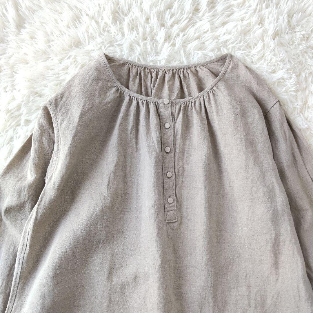 TOUJOURSトゥジュー⿻ヘンリーネックリネンチュニック