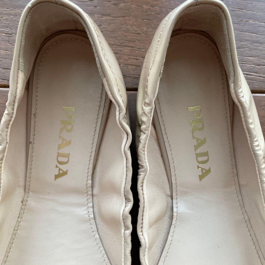PRADA 美品　プラダ　フラット　バレエ　シューズ　バレエ 38 24cm