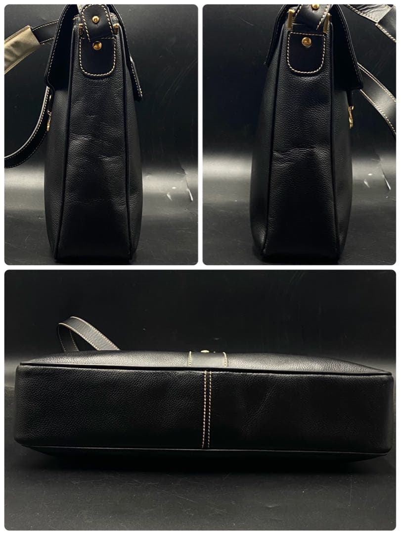 【美品】ダンヒル 2way ビジネスバッグ ショルダー 鍵付き A4収納可