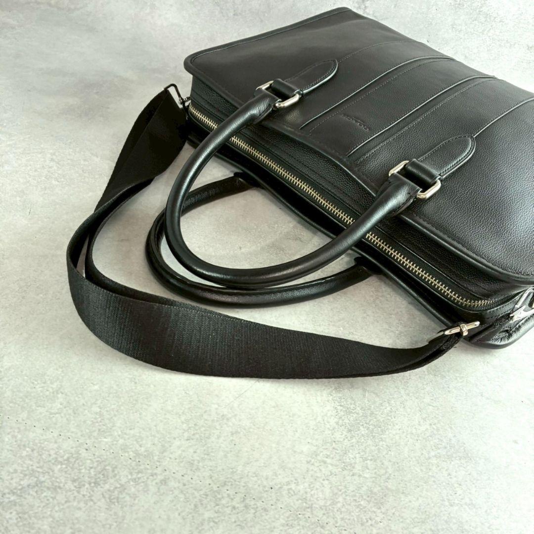 極美品 コーチ ボンド 2way ビジネスバッグ ブリーフ A4可 レザー 黒