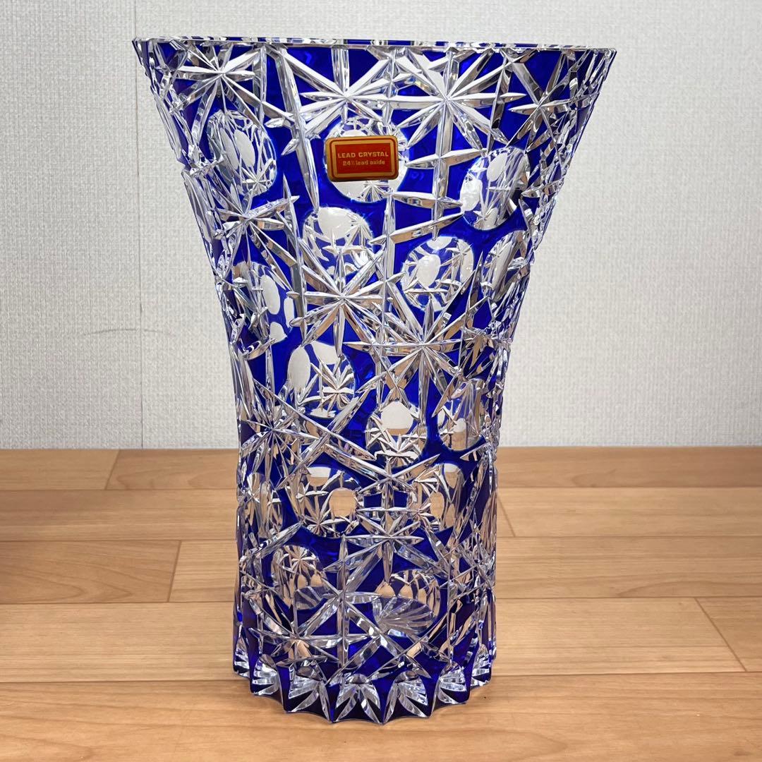 【新品未使用】DRESDEN KRISTALL ドレスデンクリスタル　切子　花瓶