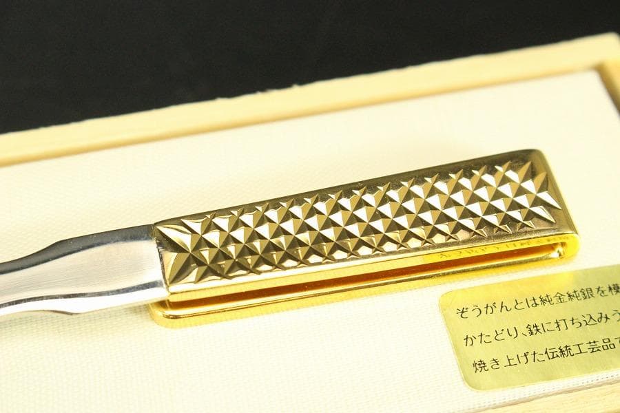 京都 象嵌 ペーパーナイフ ブックマーカー 未使用(A847)