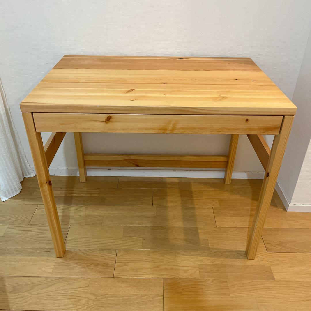 無印　パイン材デスク　幅86cm 無印良品　学習机　引き出し