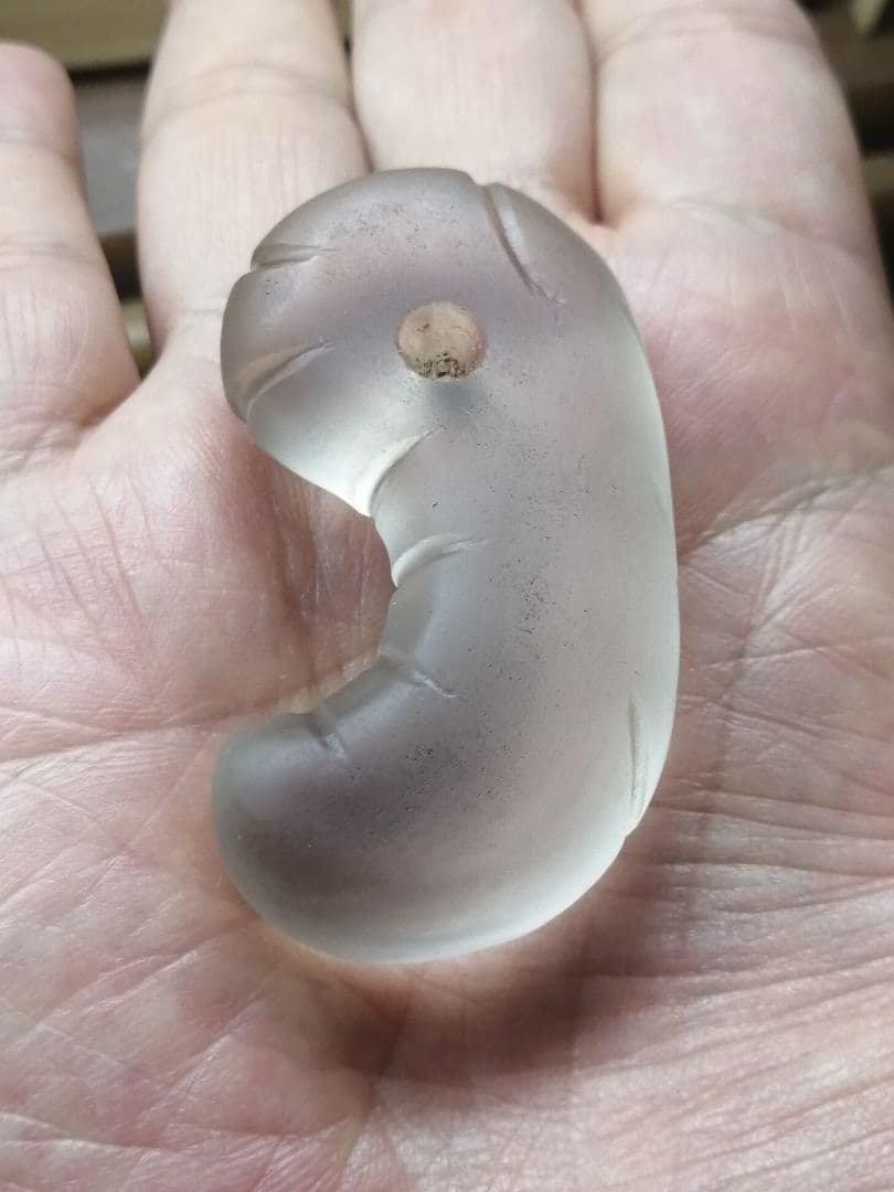 ★【ジャッキー】古墳期『古代水晶勾玉』出土品　大型勾玉5.7cm儀式勾玉