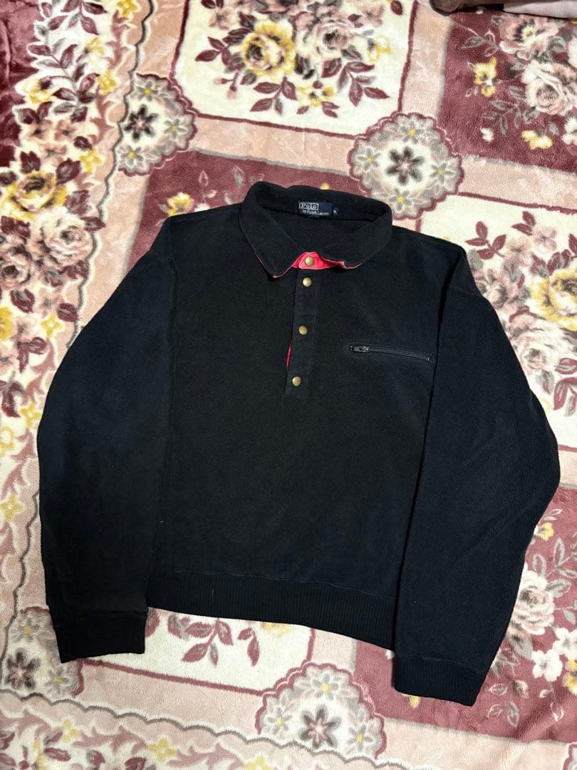 ・80s Ralph Lauren snap T Black usa製