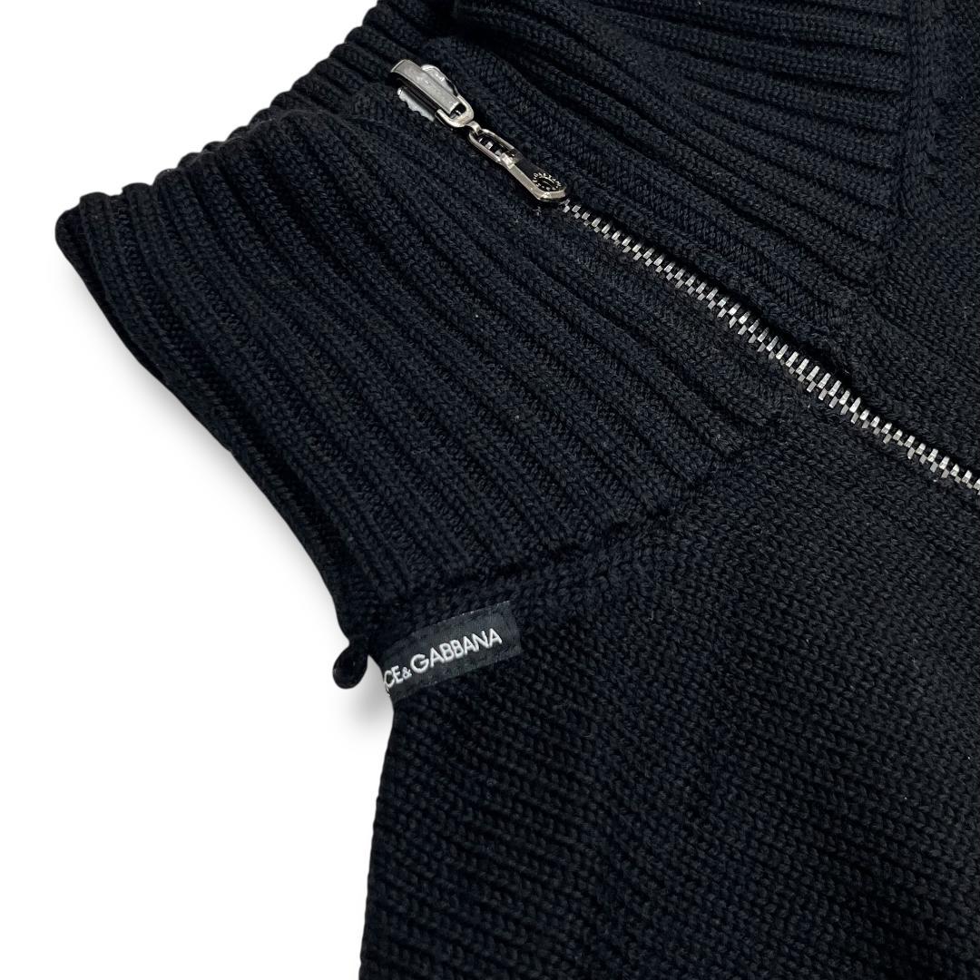 DOLCE&GABBANA リバースブル ドライバーズニット 黒 ドルガバ