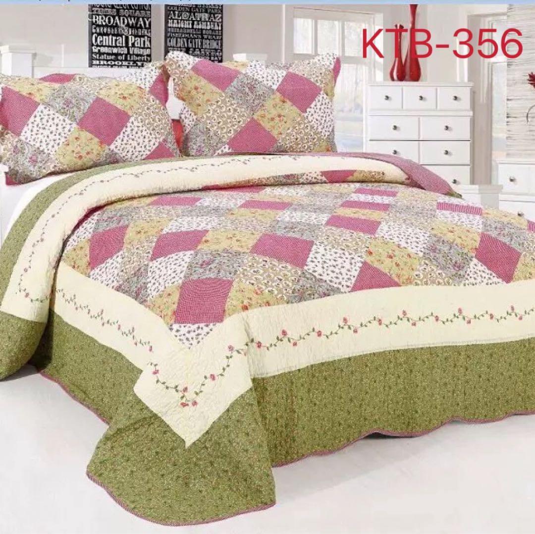 キルトベッドカバー3点セット綿マルチカバー キルティング 1126