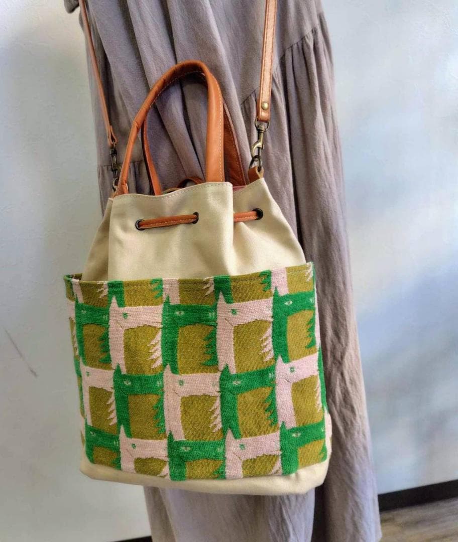 【BEN様】/thoroughbredサラブレットマスタード/巾着Lサイズショ