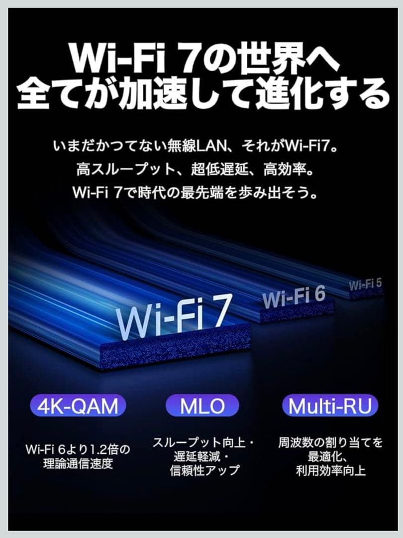 【新品未開封】TP-Link Archer BE7200 Wi-Fi7 ルーター