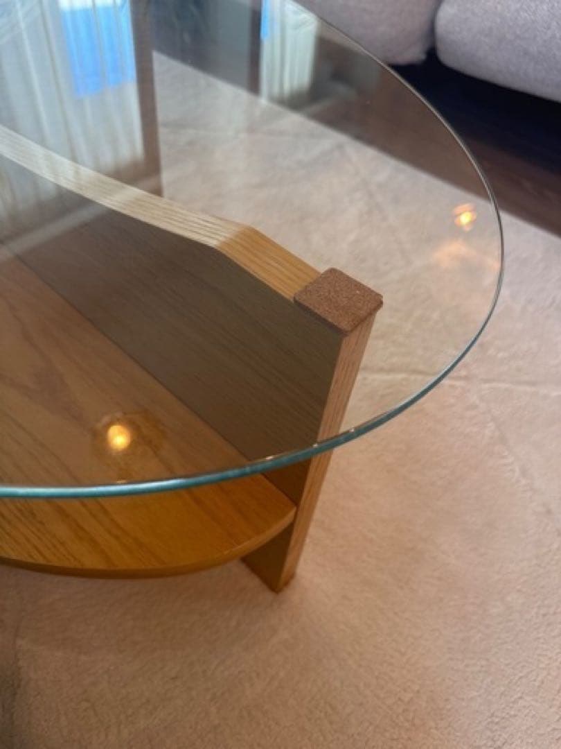 NOCE ガラステーブル ローテーブル