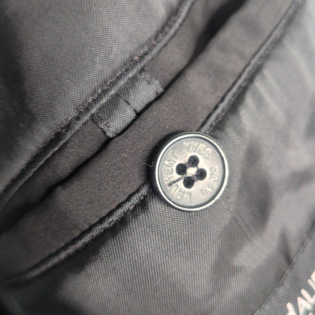 90s イヴサンローラン 刺繍 ナイロンジャケット ブラック L