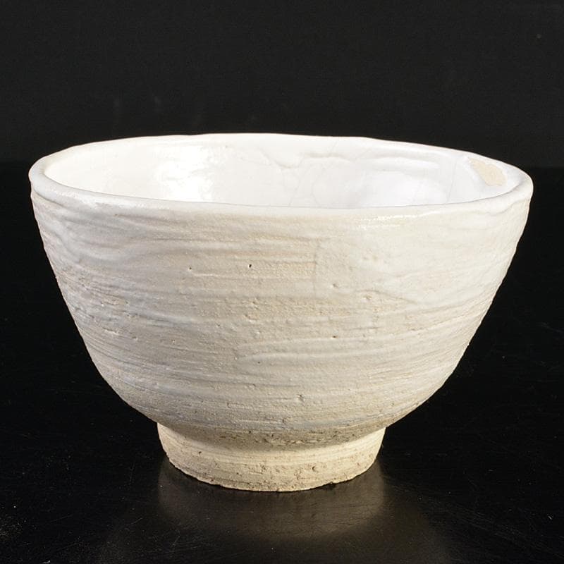 茶道具　人間国宝　田村耕一造　白釉茶碗　共箱　M　R6890