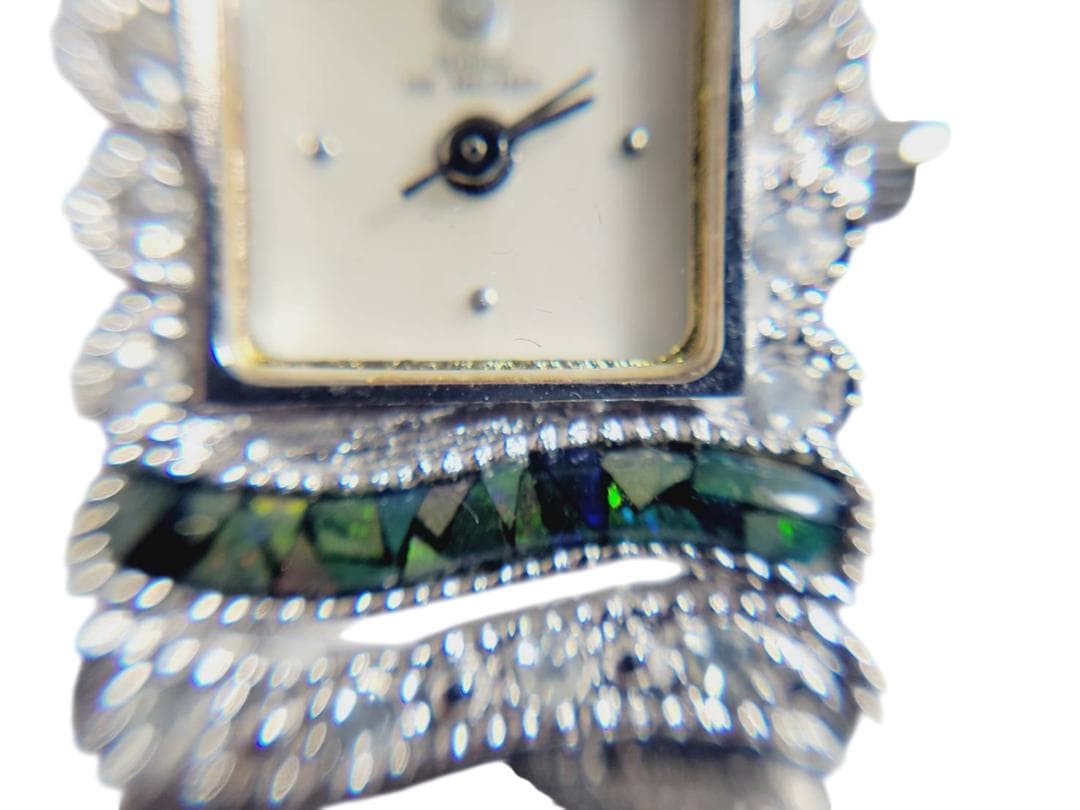 HeleneDEMICHELヘレンミッシェル925SILVERシェル文字盤腕時計